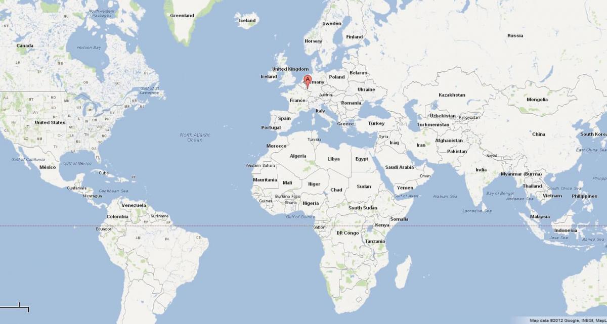 લક્ઝમબર્ગ સ્થાન પર વિશ્વના નકશા