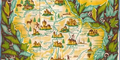 નકશો લક્ઝમબર્ગ જોવાલાયક સ્થળોનો પ્રવાસ